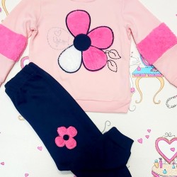 Леко ватиран детски комплект с цветя Леко ватиран детски комплект с цветя