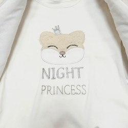 Детски комплект с елек в сребристо и екрю ,,PRINCESS