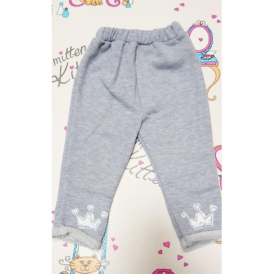 Детски комплект с елек в сребристо и екрю ,,PRINCESS