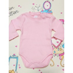 Ватирано бебешко боди в розово