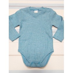 Ватирано меко боди в светло синьо райе