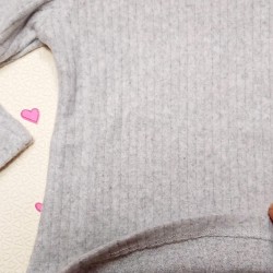 Детско ватирано поло в светло сиво