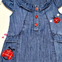 Бебешка лятна дънкова рокля   Калинка