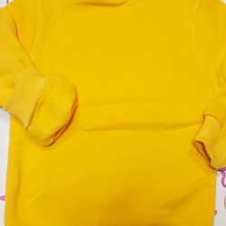 Ватирана детска блуза с панделки в жълто Ватирана детска блуза с панделки в жълто