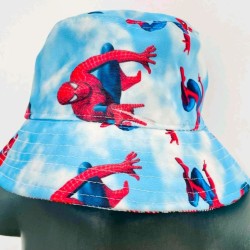 Детска лятна шапка в светло синьо Спайдърмен 3-6г