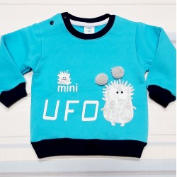 Бебешка ватирана блузка в светло синьо Бебешка ватирана блузка в светло синьо