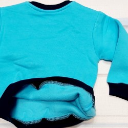 Бебешка ватирана блузка в светло синьо Бебешка ватирана блузка в светло синьо