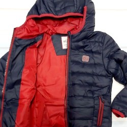 Детско олекотено шушляково яке в тъмносиньо и бордо Детско олекотено шушляково яке в тъмносиньо и бордо