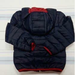 Детско олекотено шушляково яке в тъмносиньо и бордо