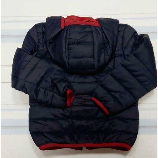 Детско олекотено шушляково яке в тъмносиньо и бордо