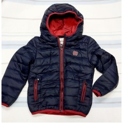 Детско олекотено шушляково яке в тъмносиньо и бордо Детско олекотено шушляково яке в тъмносиньо и бордо