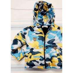 Детско преходно яке в жълто и синьо Тигър Детско преходно яке в жълто и синьо Тигър