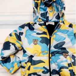 Детско преходно яке в жълто и синьо Тигър Детско преходно яке в жълто и синьо Тигър