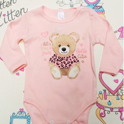 Бебешко розово боди с Мече