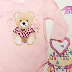 Бебешко розово боди с Мече