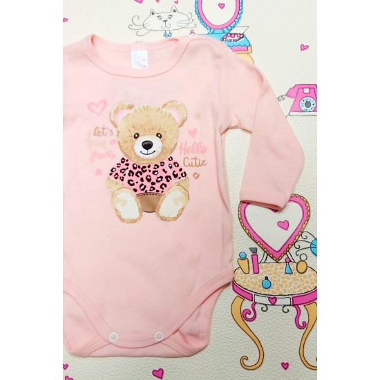 Бебешко розово боди с Мече