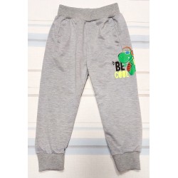 Детско спортно долнище в сиво с динозавър