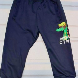 Детско  спортно долнище с динозавър в тъмносиньо Детско  спортно долнище с динозавър в тъмносиньо