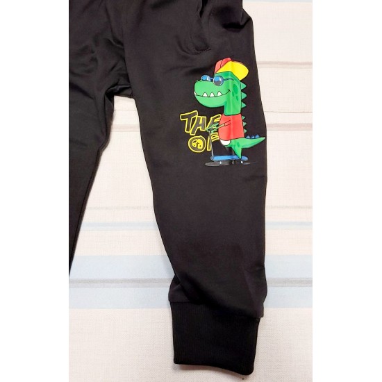 Детско памучно спортно долнище  с динозавър