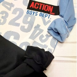 Ватиран детски комплект в синьо и бяло  Цифрите