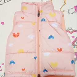 Бебешки преходен елек облачета и дъги Бебешки преходен елек облачета и дъги