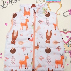 Бебешки преходен елек на горски животни Бебешки преходен елек на горски животни