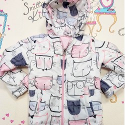 Бебешко преходно шушляково яке в бяло на котета