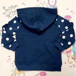 Детски суичър в тъмносиньо на точки с Мини Маус