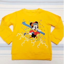 Ватирана детска блуза с Мики със ски Ватирана детска блуза с Мики със ски