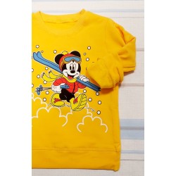 Ватирана детска блуза с Мики със ски Ватирана детска блуза с Мики със ски