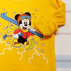 Ватирана детска блуза с Мики със ски Ватирана детска блуза с Мики със ски