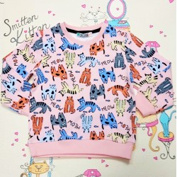 Детска блуза в розово с котки Детска блуза в розово с котки