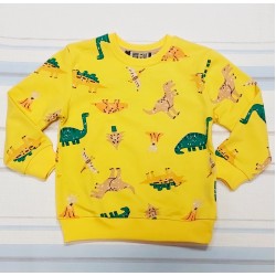 Жълта детска блуза с динозаври