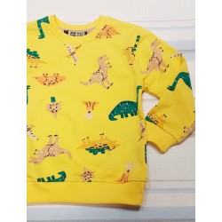 Жълта детска блуза с динозаври