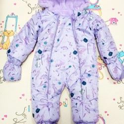 Бебешки космонавт в лилаво с ръкавички и ботушки