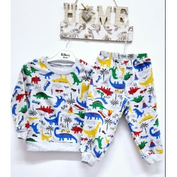 Детски леко ватиран комплект с динозаври