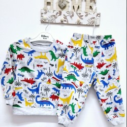 Детски леко ватиран комплект с динозаври Детски леко ватиран комплект с динозаври