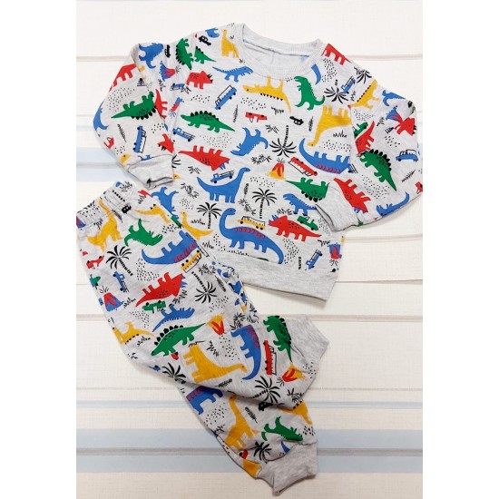 Детски леко ватиран комплект с динозаври