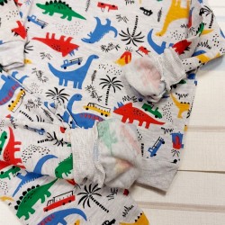 Детски леко ватиран комплект с динозаври