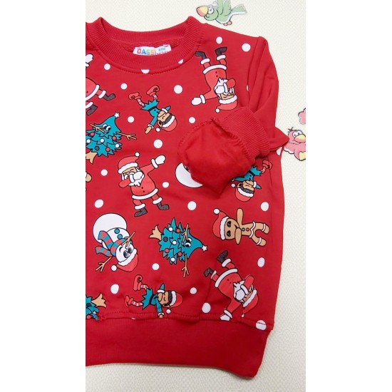 Коледна детска блуза с коледни мотиви Коледна детска блуза с коледни мотиви