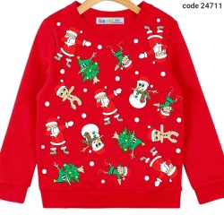 Коледна детска блуза с коледни мотиви