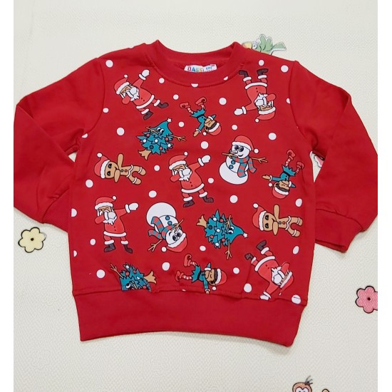 Коледна детска блуза с коледни мотиви Коледна детска блуза с коледни мотиви