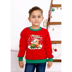 Ватирана Коледна детска блуза с Мече Ватирана Коледна детска блуза с Мече