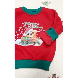 Ватирана Коледна детска блуза с Мече Ватирана Коледна детска блуза с Мече
