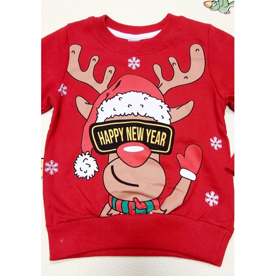 Коледна детска блуза с лос от лека вата