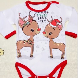 Бебешко коледно боди с еленчета