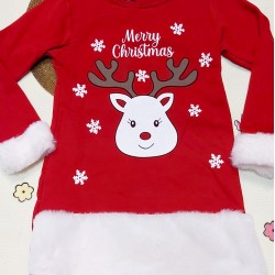Детска Коледна рокля Коледно еленче Детска Коледна рокля Коледно еленче
