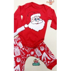 Бебешки Коледен комплект с Дядо Коледа с шапка