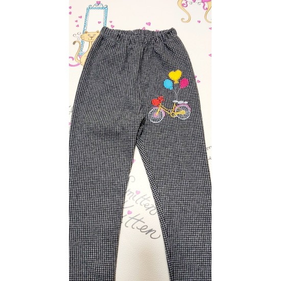 Детски мъхест клин с сиво с колело