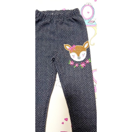 Детски мъхест клин в сиво със сърничка